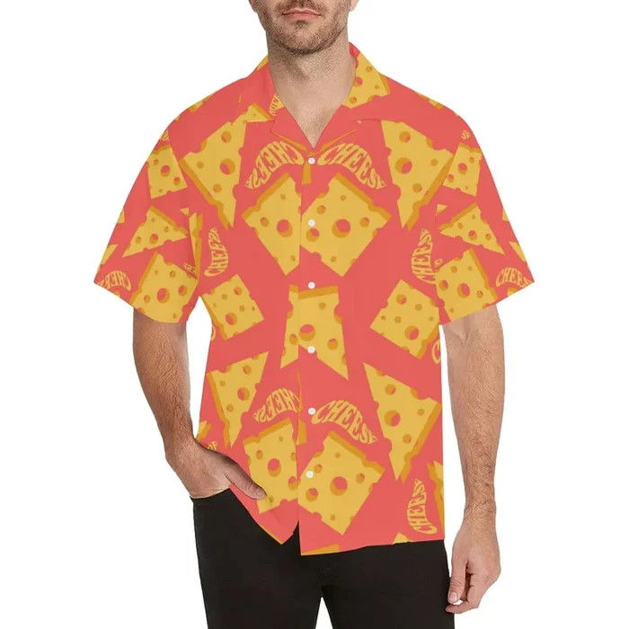 Sliced Cheese Pattern Men’s All Over Print Hawaiian Shirt – For Men and Women – Fanshubus – Fanshubus.com