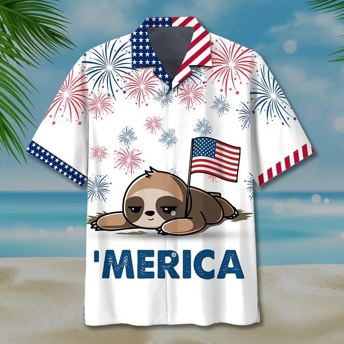 Sloth Hawaiian Shirt – For Men and Women – Fanshubus – Fanshubus.com