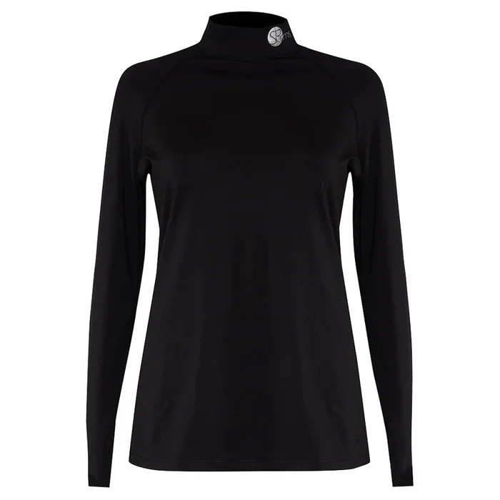 SParms Sun Protect+ Winter Full Body Warm High Neck Golf Mock Black – FW20 Women