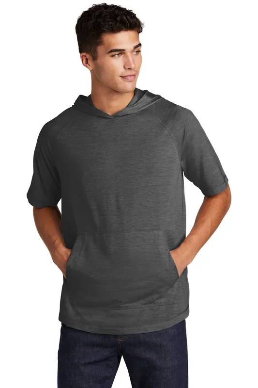 Sport-Tek Men’s PosiCharge Tri-Blend Wicking Short Sleeve Hoodie