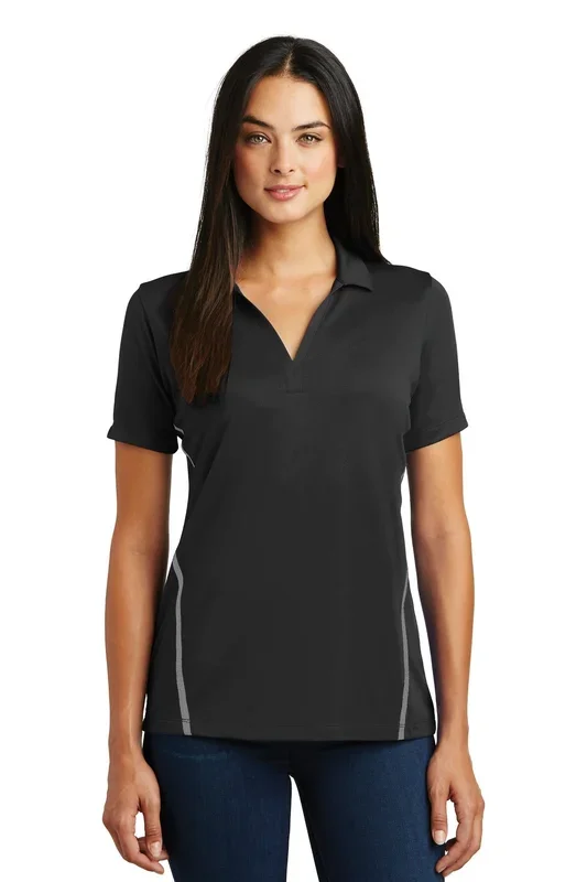 Sport-Tek Women’s Contrast PosiCharge Tough Polo. LST620