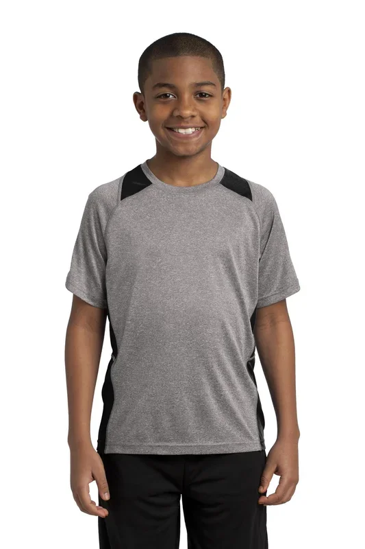Sport-Tek Youth Heather Colorblock Contender Tee YST361