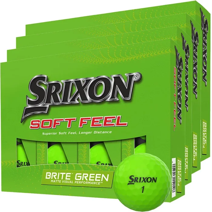 Srixon Soft Feel Golf Balls – Brite Green – 4 Dozen Pack