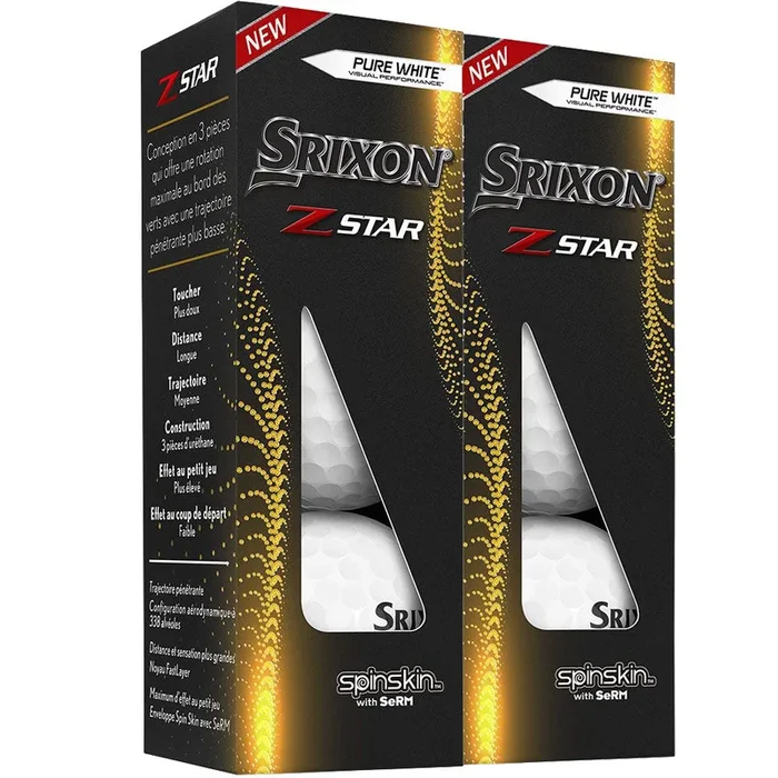 Srixon Z-Star 7 Golf Balls – Pure White – 6 Pack