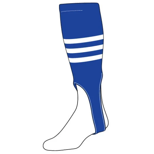 Stock Triple Stripe Baseball Stirrups Royal With White Stripes