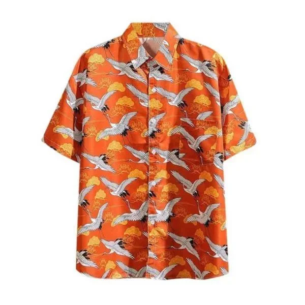 Stork Orange Hawaiian Shirt- For men and women – Fanshubus – Fanshubus.com