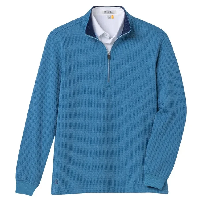 Straight Down Optic Quarter Zip Golf Pullover Petrol – SP25 Men
