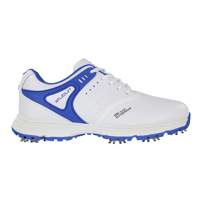 Stuburt Evolve Tour Spiked Golf Shoe – White/Blue