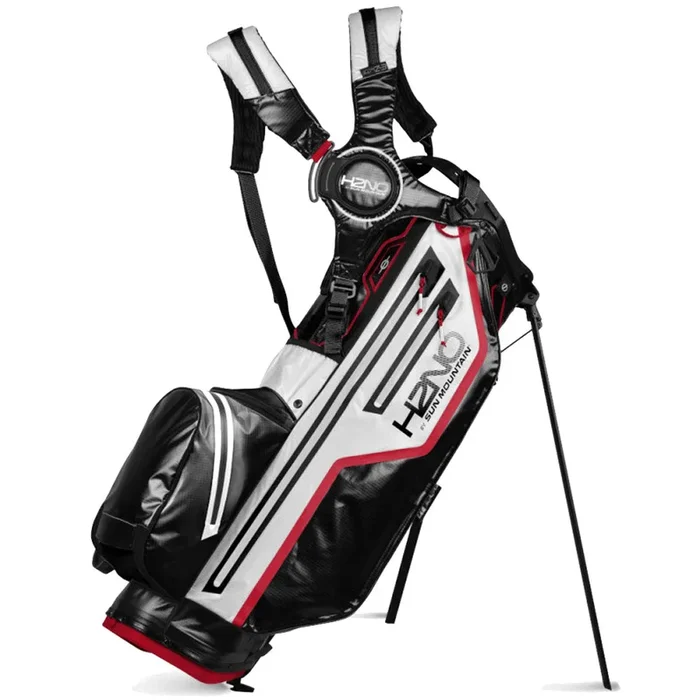Sun Mountain H2NO 14-Way Waterproof Stand Bag – Black/White/Red