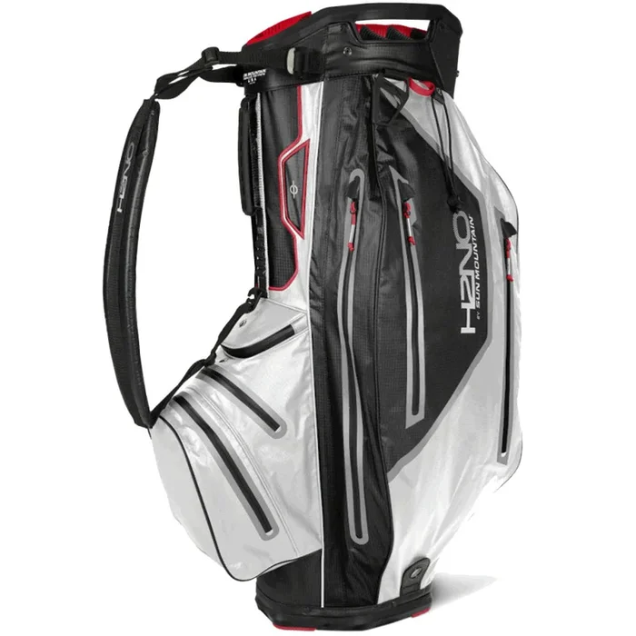 Sun Mountain H2NO Elite Waterproof Cart Bag – Black/White/Red