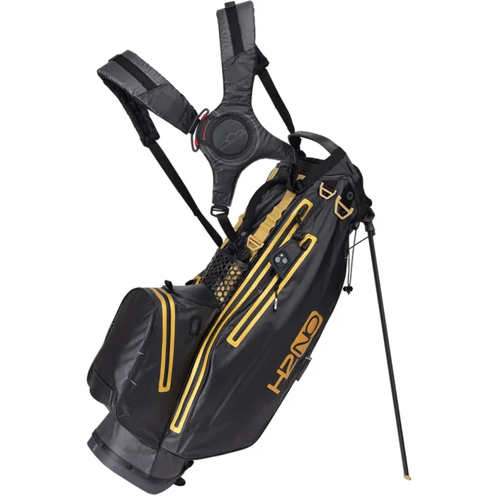 Sun Mountain H2NO Lite 4-Way Waterproof Stand Bag – Steel/Black/Gold