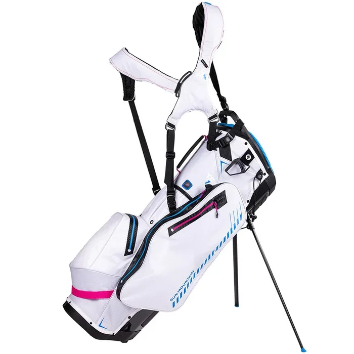 Sun Mountain H2NO Sport Fast Waterproof Stand Bag – White/Cobalt/Pink