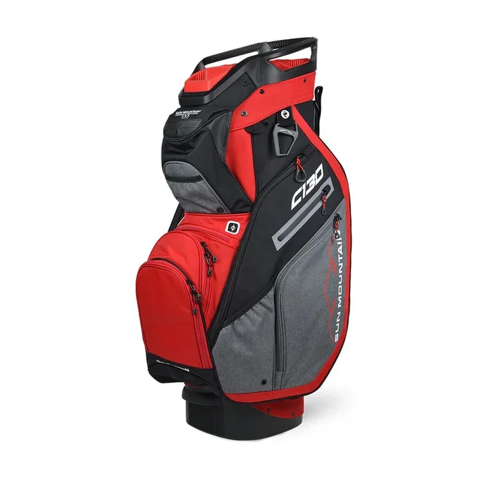 Sun Mountian C-130 Cart Bag – Carbon/Black/Red