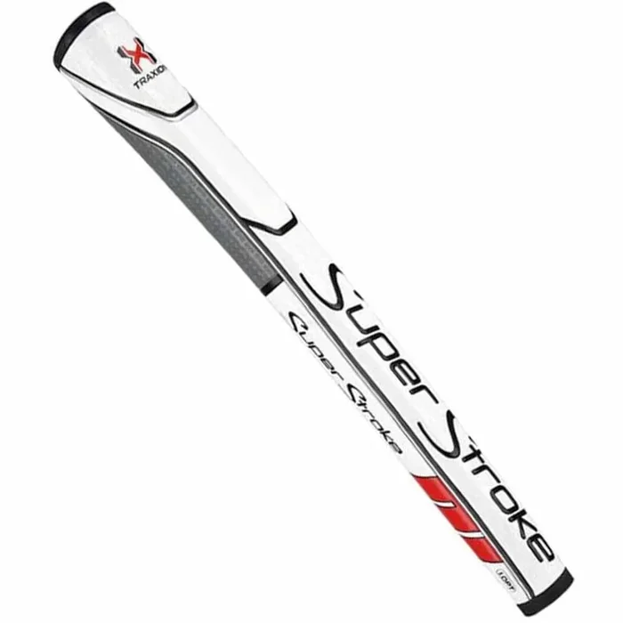 SuperStroke Traxion 1.0 PT Putter Grip – White/Red/Grey