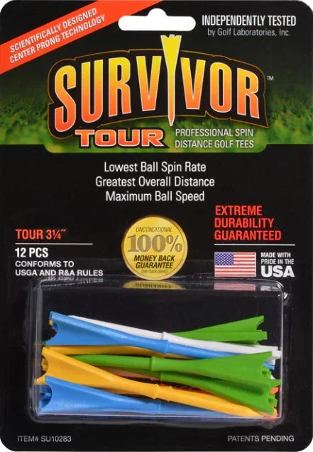 SURVIVOR 3 1/4″ TOUR Golf Tees (12ct)