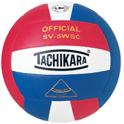 Tachikara SV5-WSC Sensi-Tec Volleyball – Scarlet/White/Royal