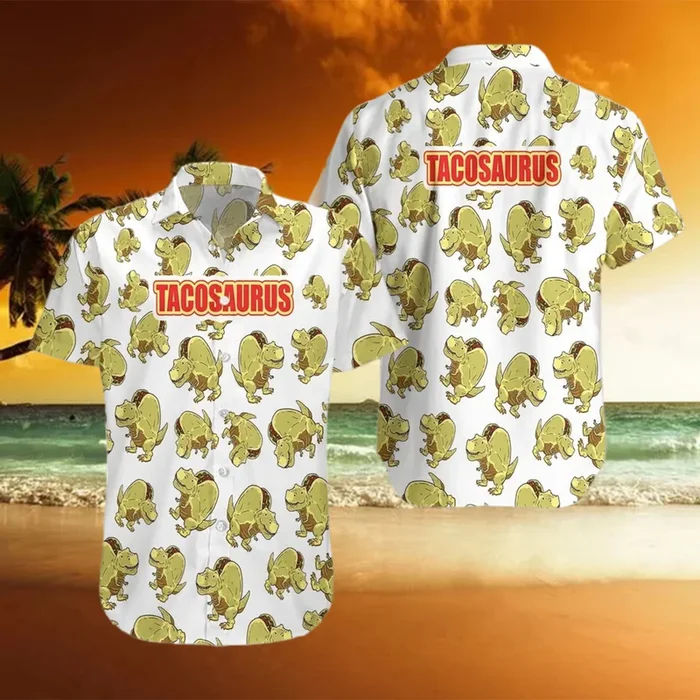 Tacosaurus Tacos Dinosaur Unisex Hawaiian Shirts – Fanshubus – Fanshubus.com