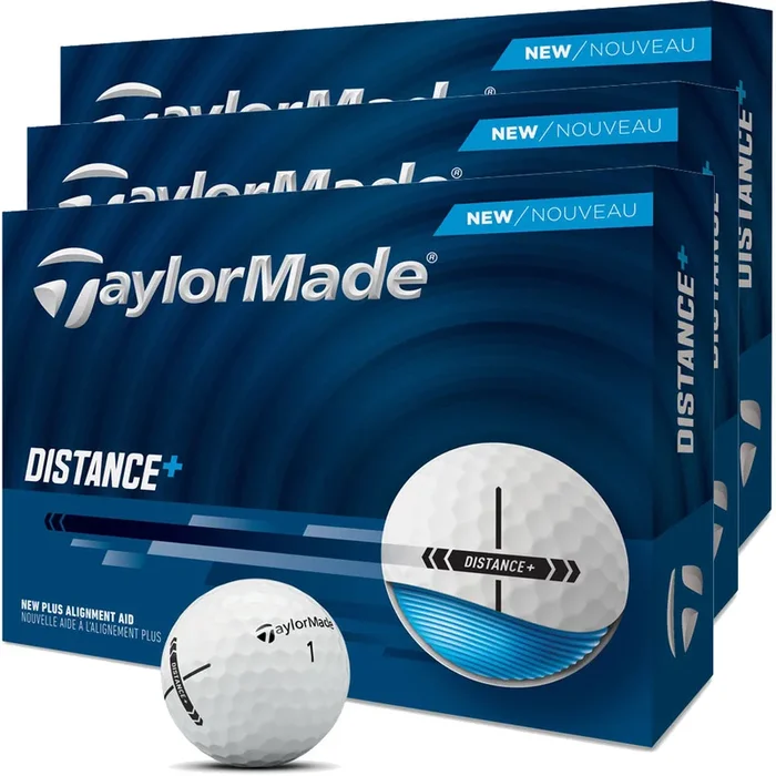 TaylorMade Distance+ Golf Balls – White – 3 for 2 Dozen