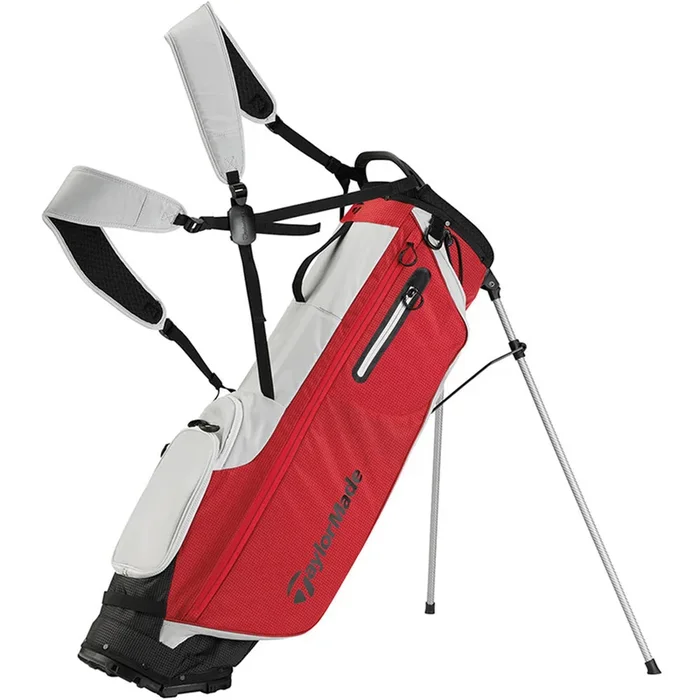 TaylorMade Flextech SuperLite Stand Bag – Silver/Red