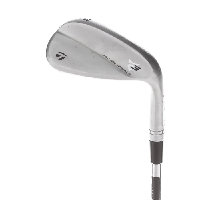 TaylorMade Milled Grind 3 Raw Steel Men’s Right Lob Wedge 58 Degree 11 Bounce Stiff – Dynamic Gold S200