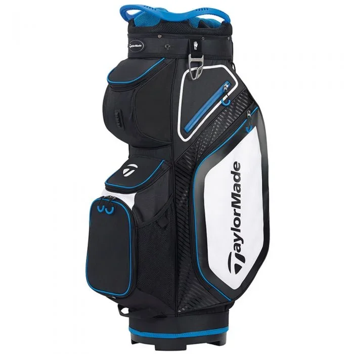 TaylorMade Pro 8.0 Cart Bag – Black/White/Blue