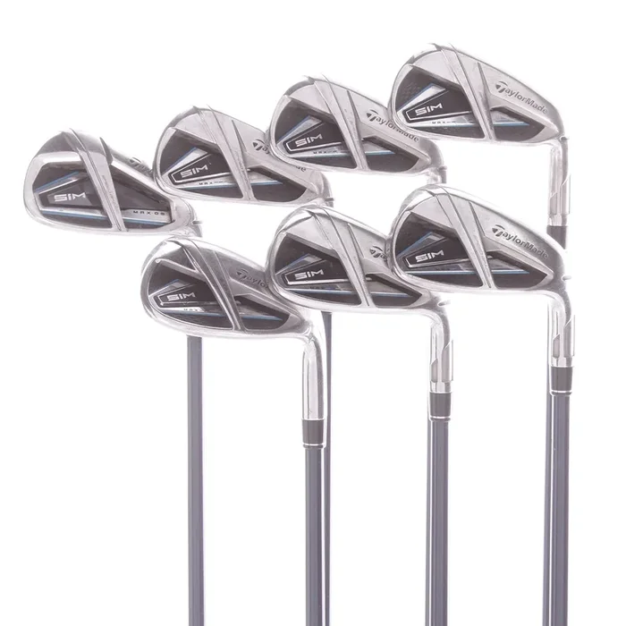 TaylorMade Sim Max OS Graphite Mens Right Hand Irons 5-SW – 1/4″ Regular – Fujikura Ventus 6