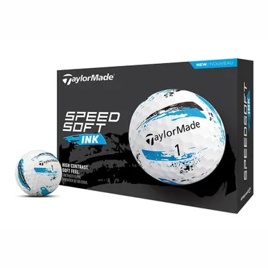 TaylorMade SpeedSoft Blue Ink Golf Balls – Dozen