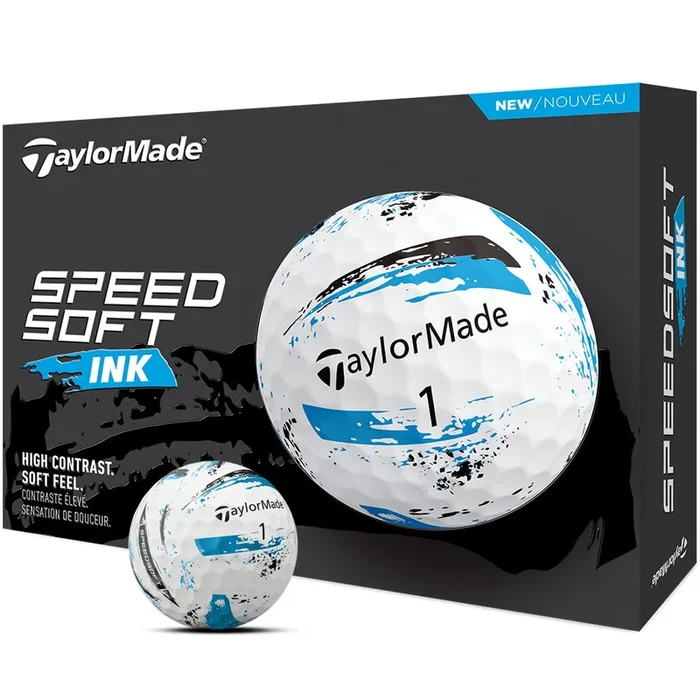 TaylorMade SpeedSoft Golf Balls – Ink Blue – 12 Pack