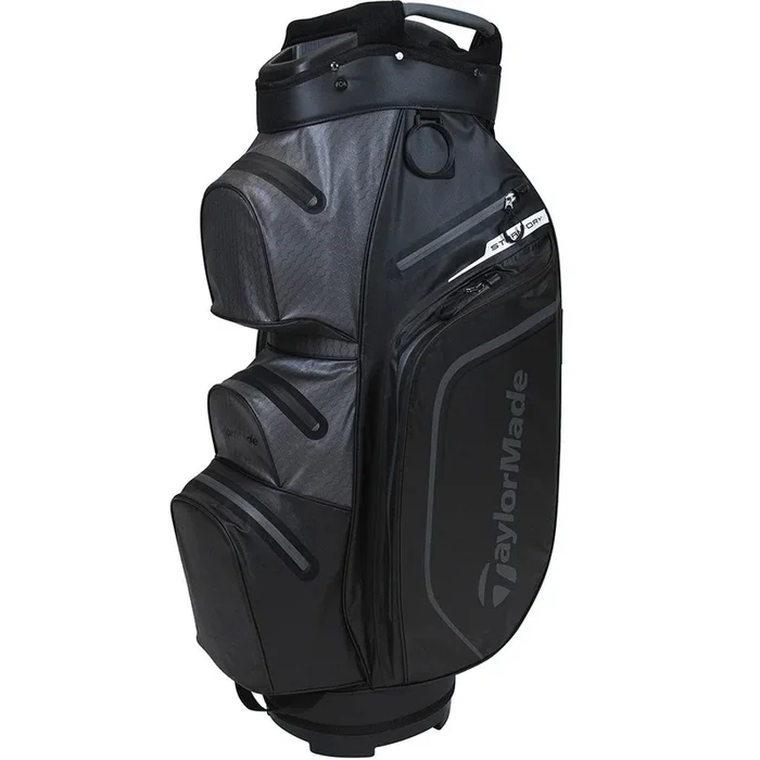 TaylorMade Storm-Dry Waterproof Cart Bag – Black/Charcoal