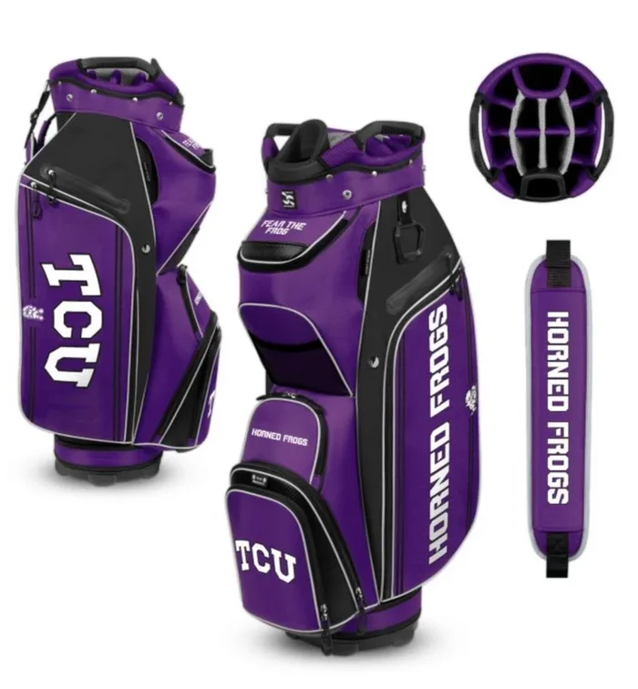TCU Horned Frogs Cooler Cart golf Bag 3 Free Shipping
