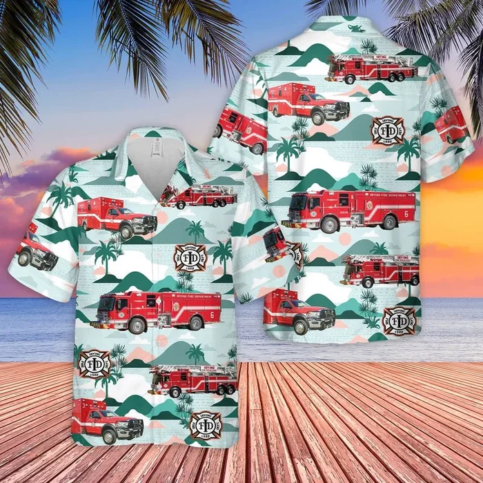 Texas Irving Fire Department Hawaiian Shirt – Fanshubus.com