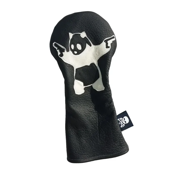 The Black & White “Panda With Guns” Driver Headcover