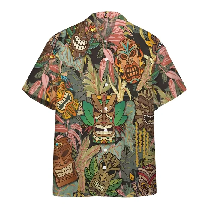 Tiki Head Hawaiian Shirt- For men and women – Fanshubus – Fanshubus.com