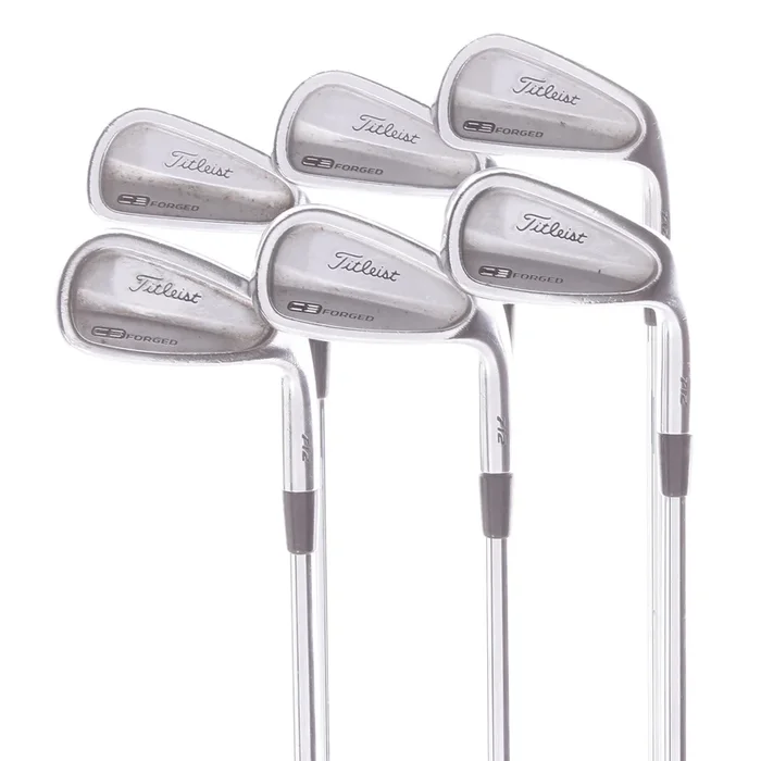 Titleist 712 CB Forged Steel Mens Right Hand Irons 5-PW Stiff – True Temper Dynamic Gold S300