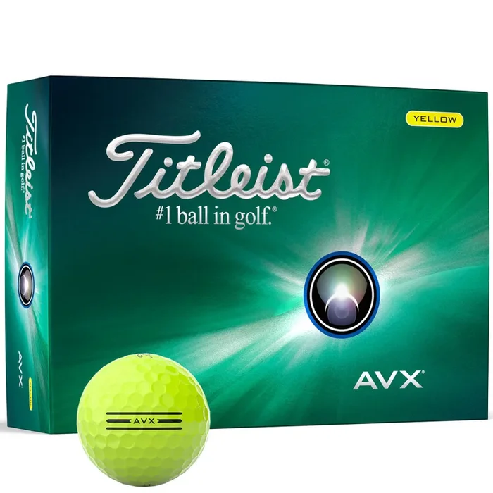 Titleist AVX Golf Balls – Yellow – 12 Pack