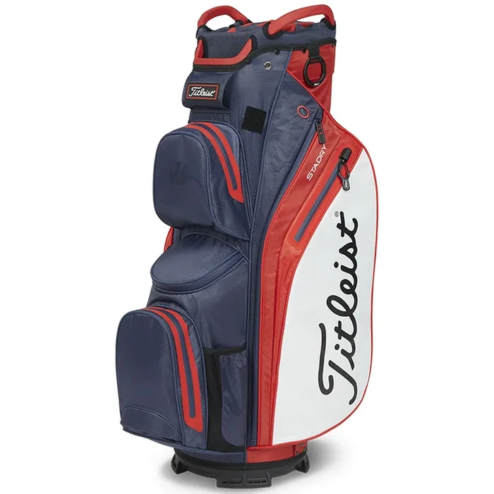 Titleist Cart 14 StaDry Waterproof Cart Bag – Navy/Red/White