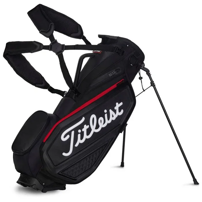 Titleist Jet Black Premium Stand Bag – Black/Black/Red