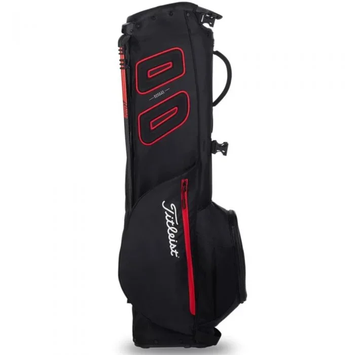 Titleist Players 4 Carbon Stand Bag – Black/Black/Red