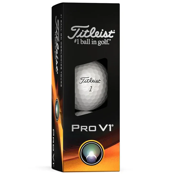 Titleist Pro V1 Golf Balls – White – 3-Ball Sleeve