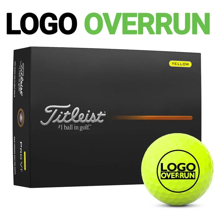 Titleist Pro V1 Yellow Golf Balls – LOGO OVERRUN