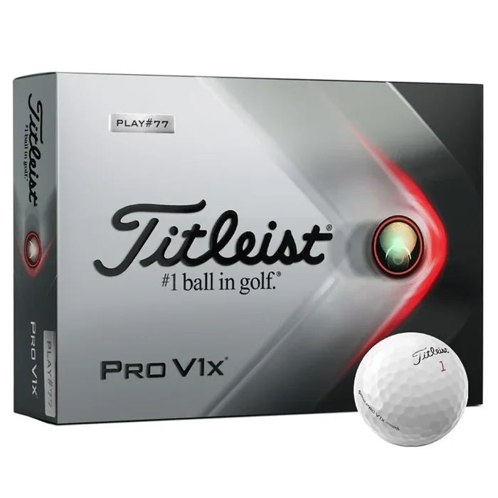 Titleist Pro V1x Golf Balls – FREE Personalisation – White – Dozen