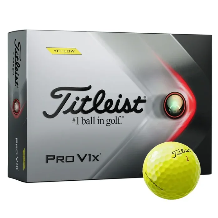 Titleist Pro V1x Golf Balls – FREE Personalisation – Yellow – Dozen
