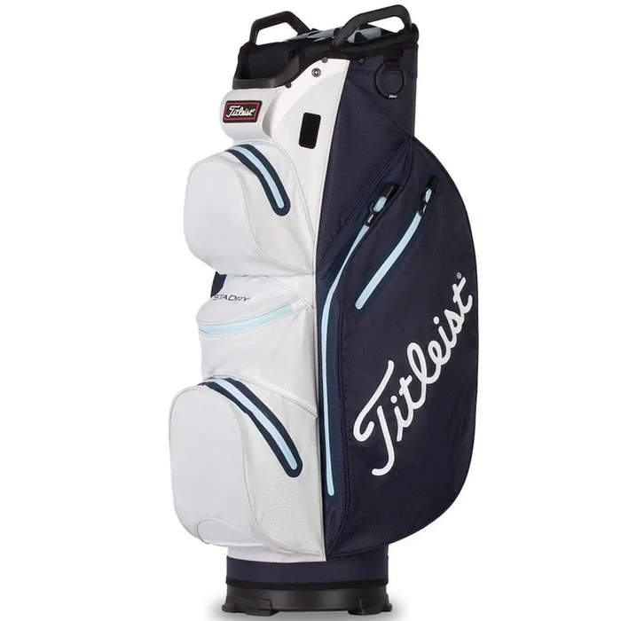 Titleist StaDry Cart 14 Waterproof Cart Bag – Navy/White/Sky
