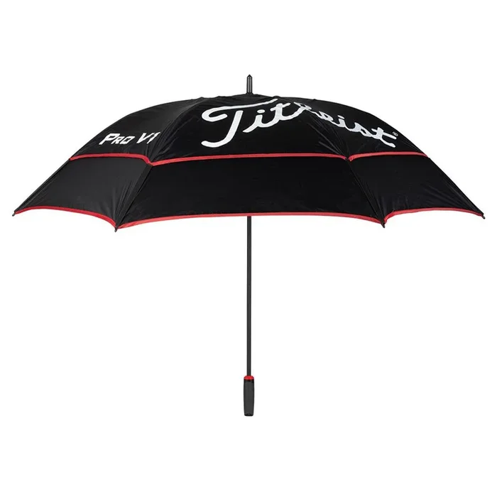 Titleist Tour Double Canopy Umbrella – Black/White/Red