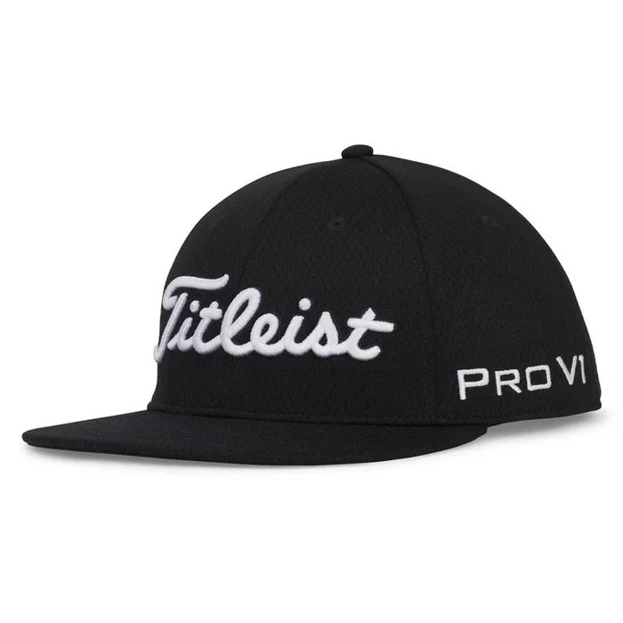 Titleist Tour Elite Flat Bill Golf Cap Black/White – 24 Men