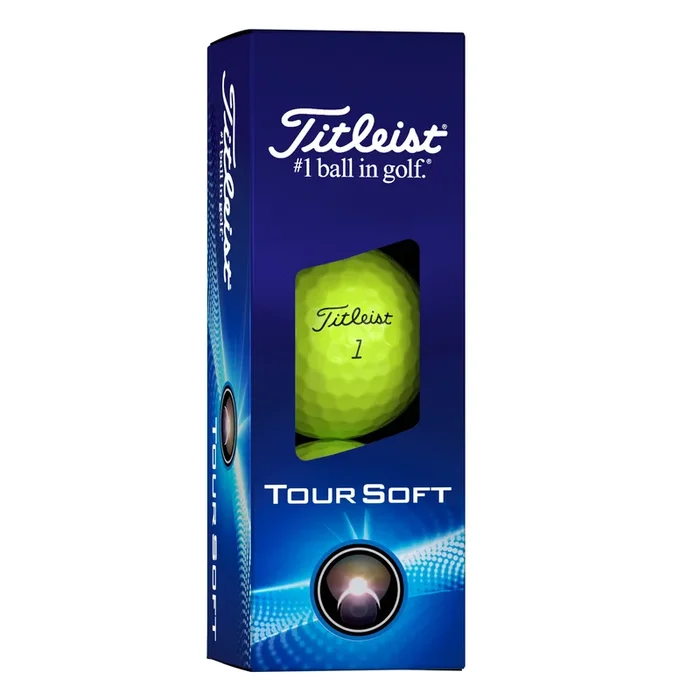 Titleist Tour Soft ’24 Yellow Golf Balls – Sleeve