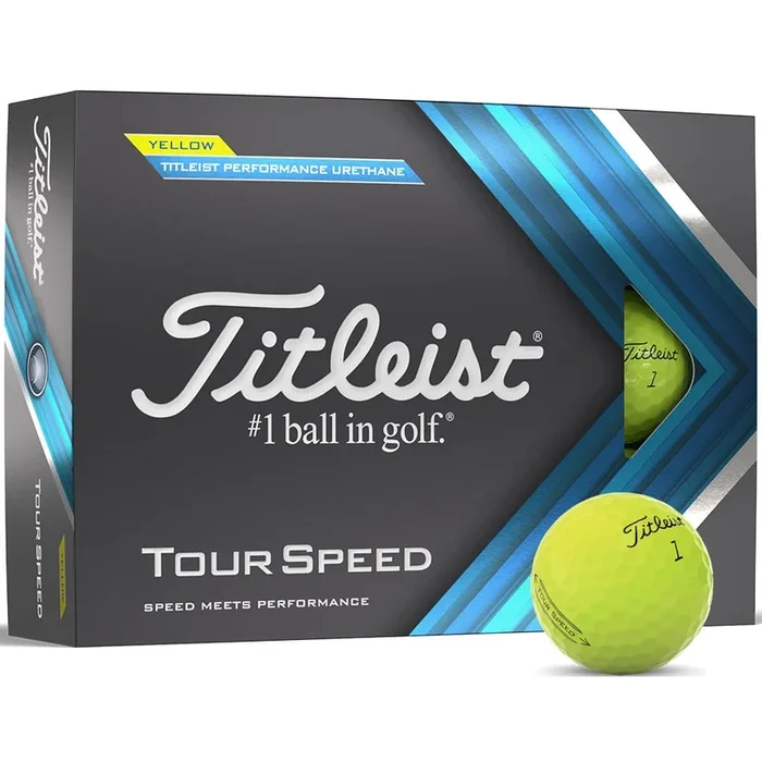 Titleist Tour Speed Golf Balls – Yellow – 12 Pack