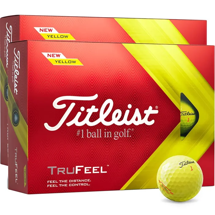 Titleist TruFeel ’22 Golf Balls – Yellow – Double Dozen