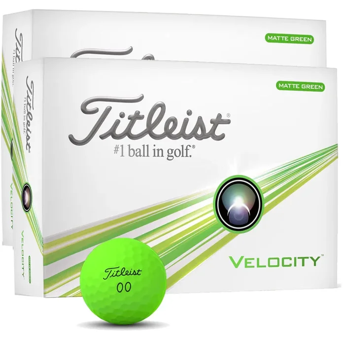 Titleist Velocity Golf Balls – Green – Double Dozen