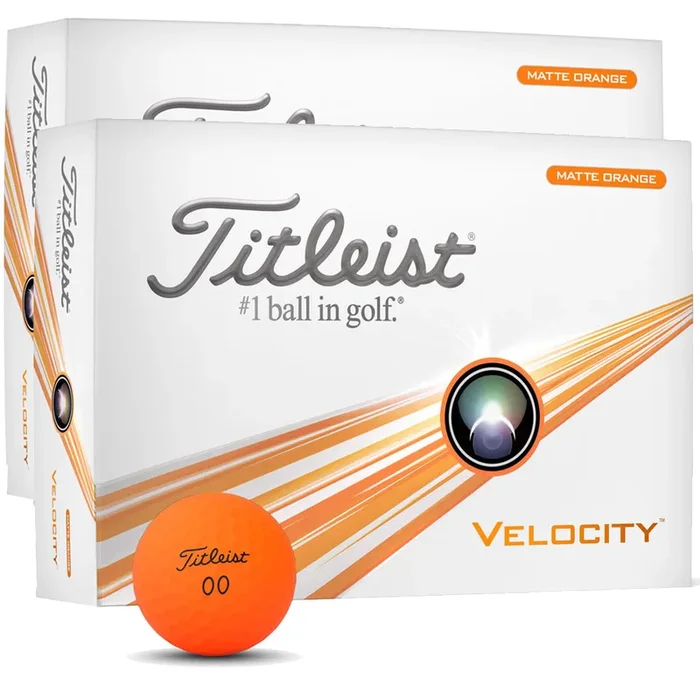 Titleist Velocity Golf Balls – Orange – Double Dozen